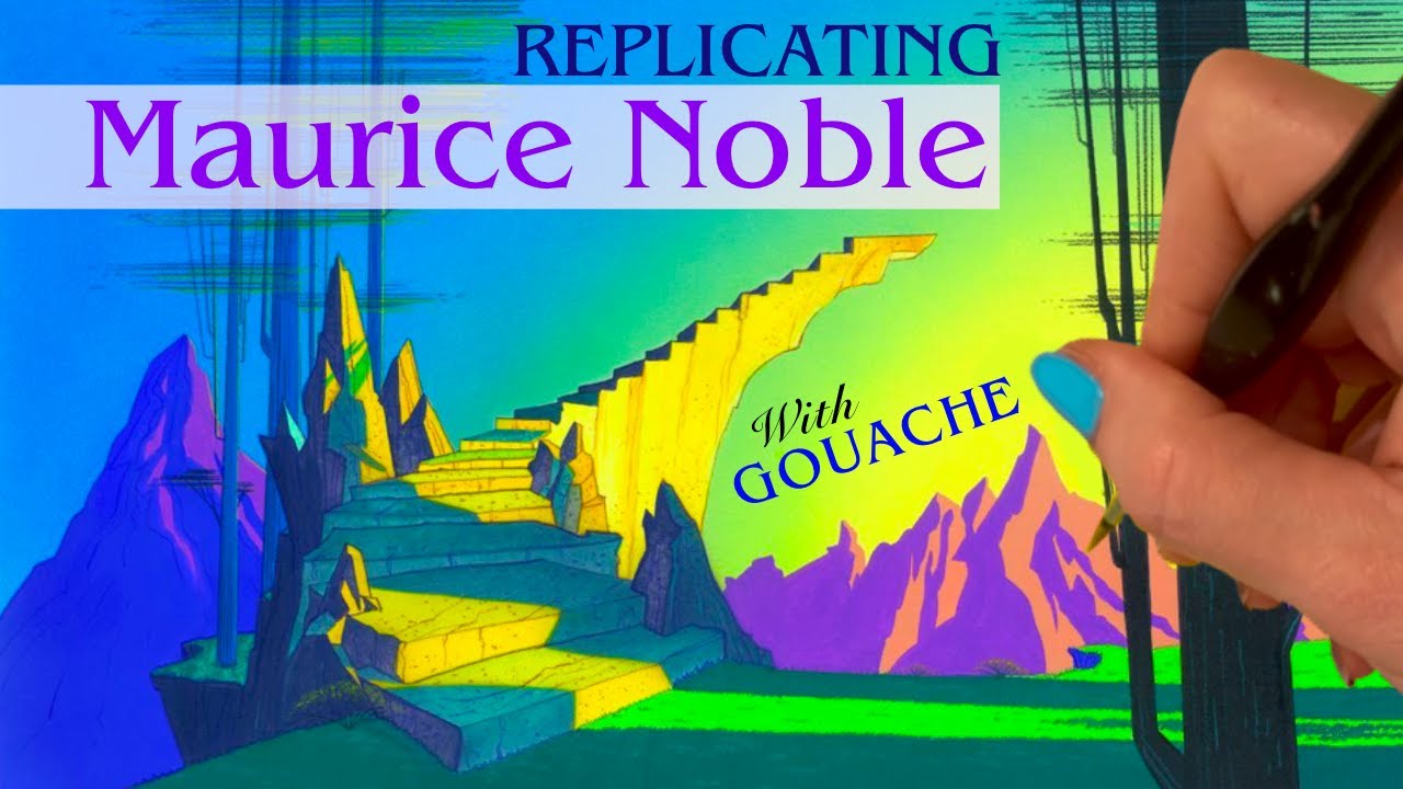 Replicating Looney Tunes Background by Maurice Noble & Philip Deguard: Gouache Painting Demo