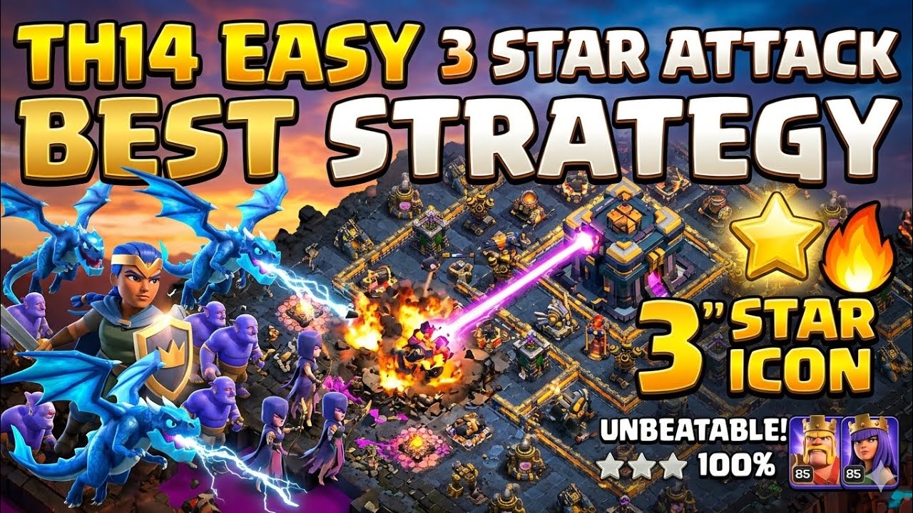 TH14 Best Easy 3 star attack strategy | Clash of Clans gameplay | #clashofclans