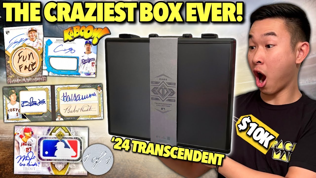 THE CRAZIEST $10,000 BOX EVER (INSANE 1/1s)! 😱🔥 2024 Topps Transcendent Baseball Hobby Box Review