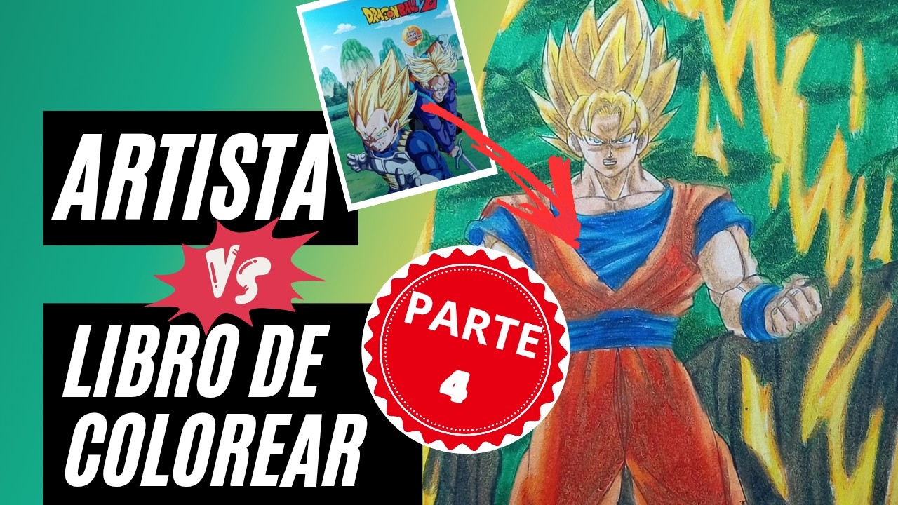 Artista vs Libro de colorear 4 | Coloreando a Goku | Speed paint | Colores Prismacolor Premier