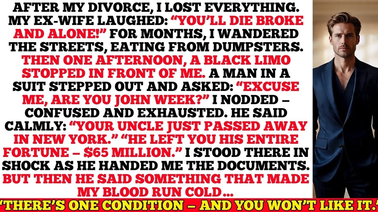 After My Divorce I Became Homeless… Until a Stranger Said  “Are You John Week ”