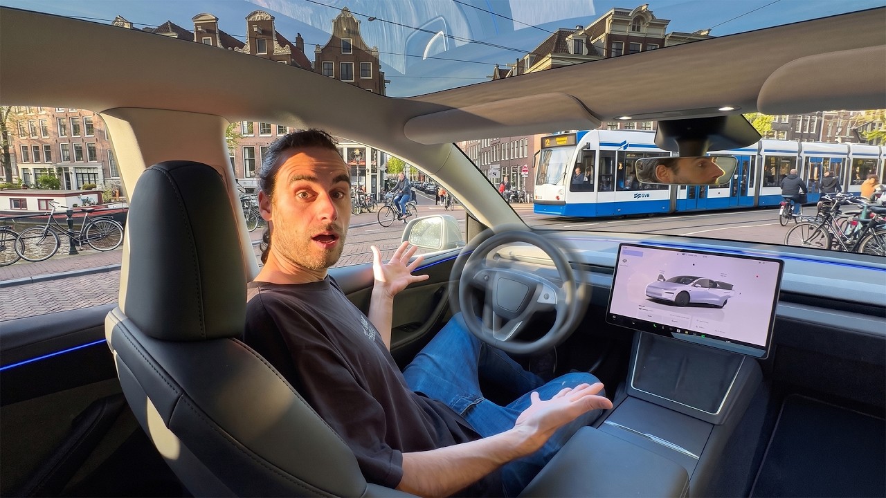 Tesla Full Self-Driving in Europe vs. Amsterdam Chaos