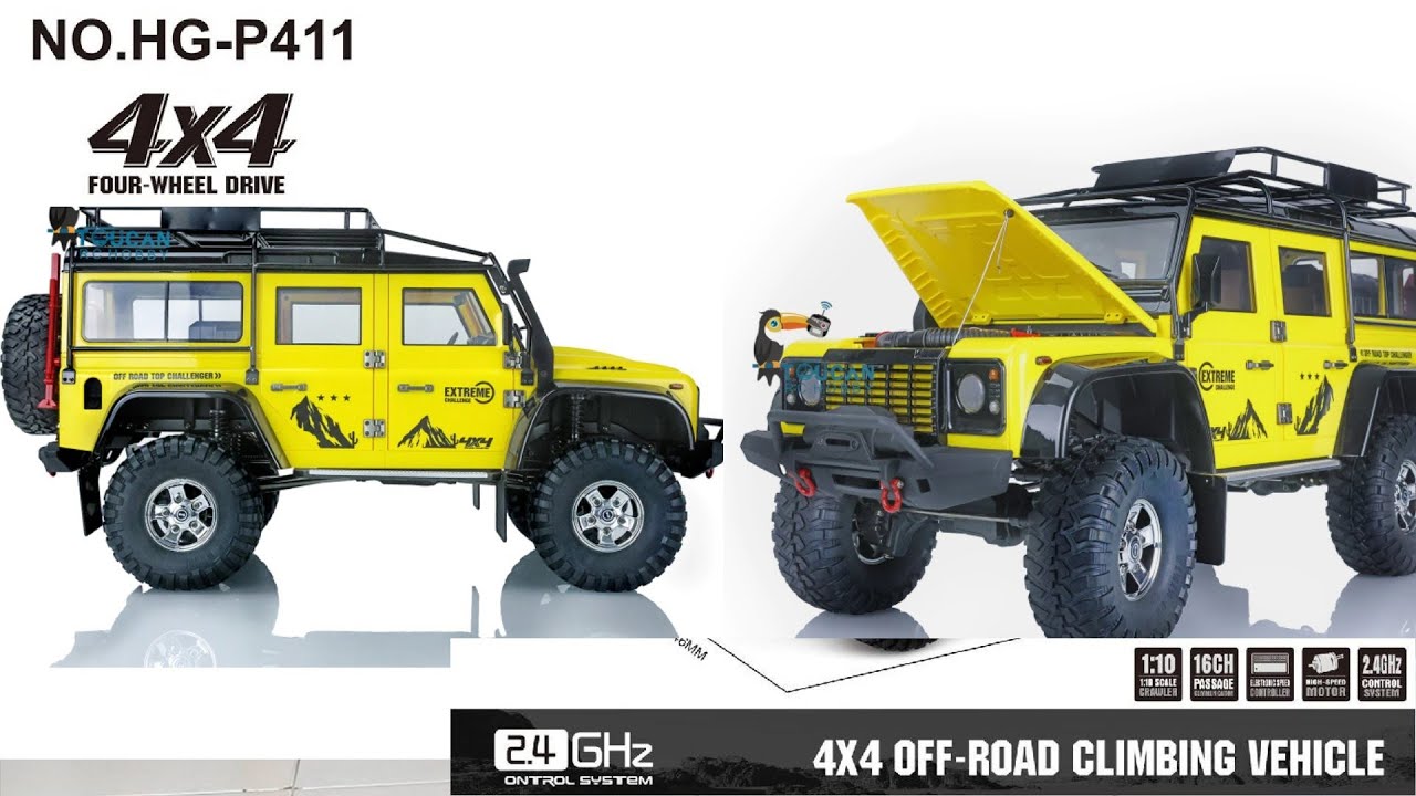 รีวิว *NEW* HG P411 (1/10) RC Land Rover D110 ARTR Crawler Trail Truck สนใจโทร 0859321161