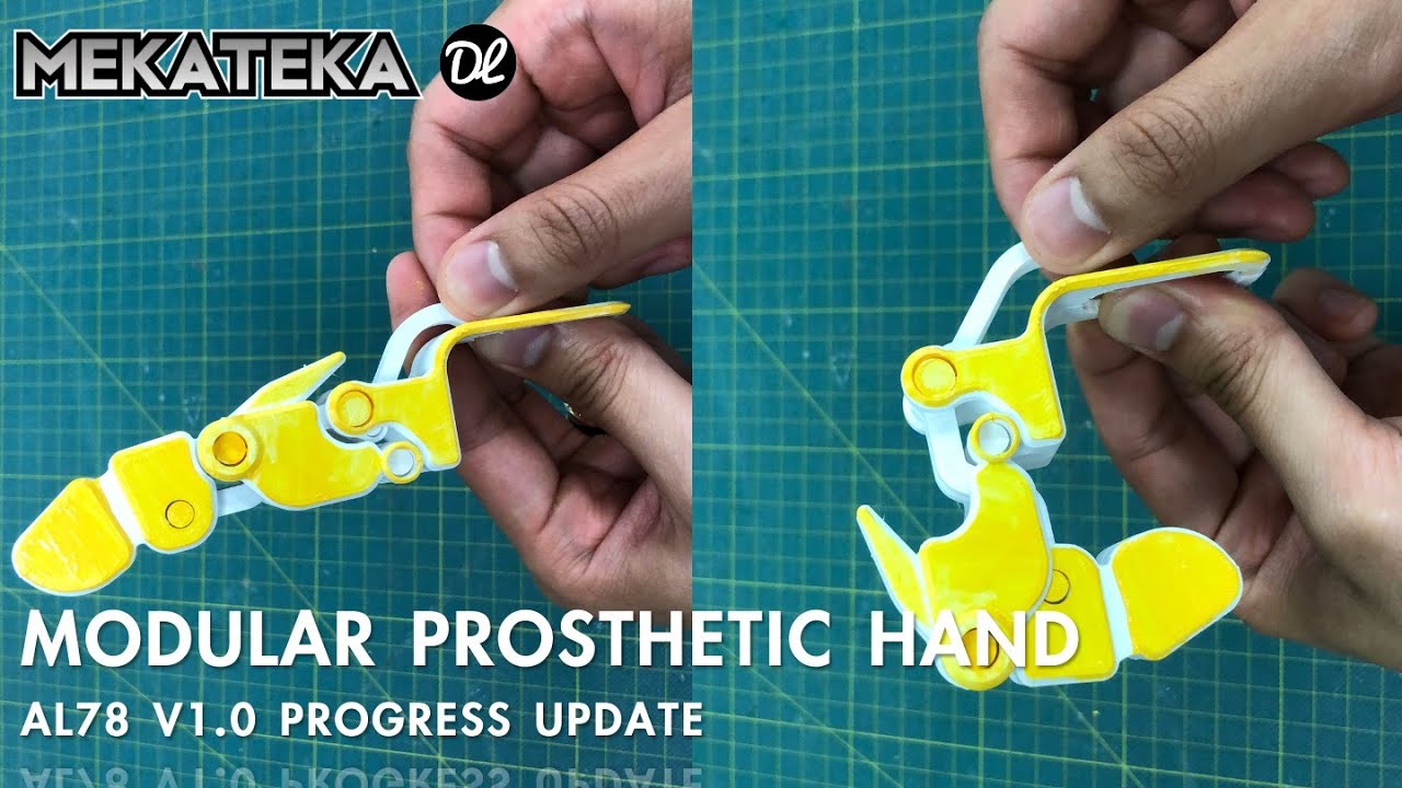 Modular prosthetic hand design v1.0-  work in progress update