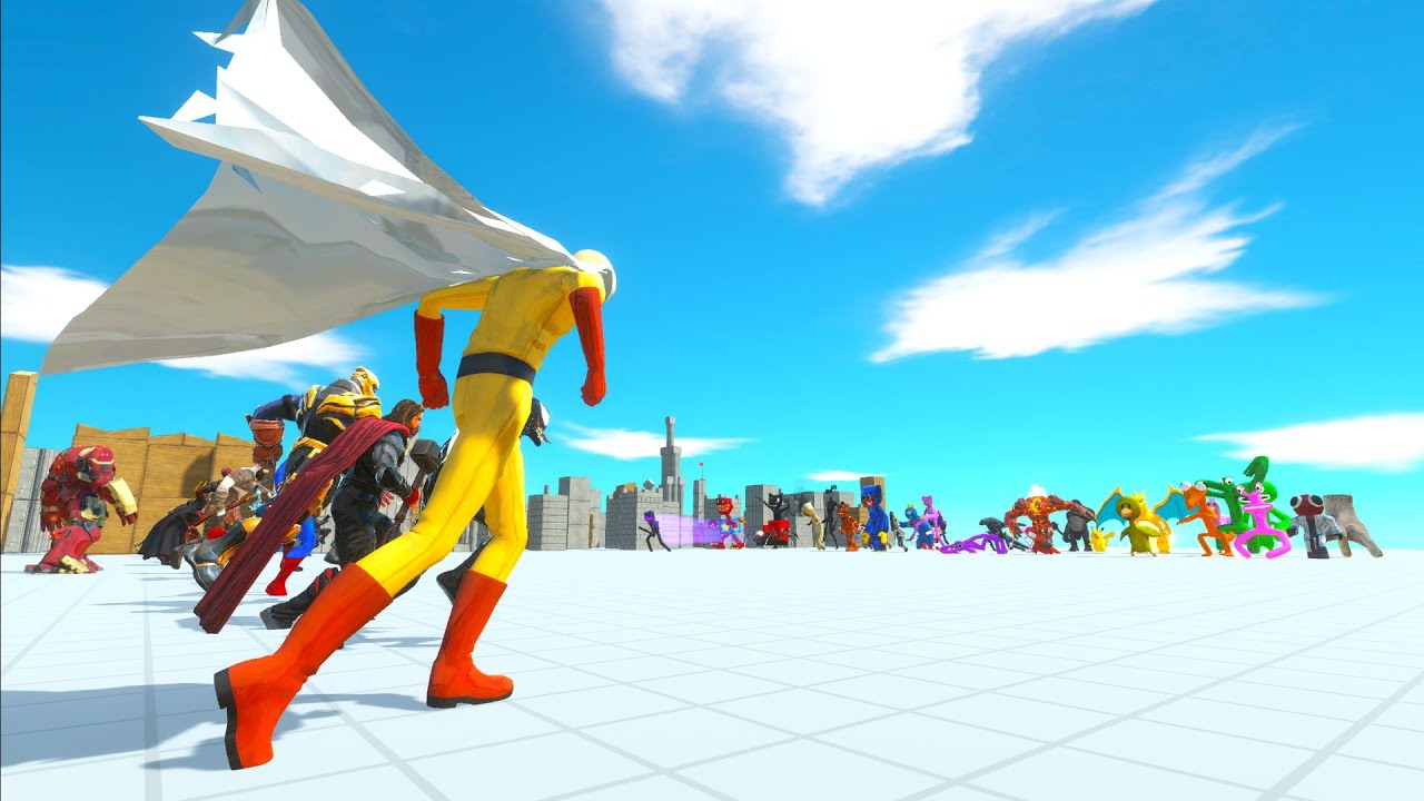 All superheroes vs all monsters Animal Revolt Battle Simulator