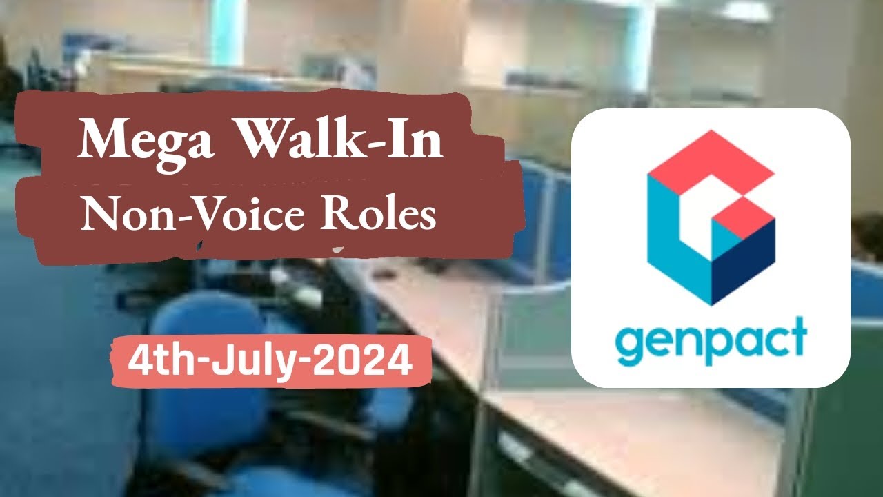 Genpact Mega walk-in drive for Non-Voice Roles #genpact
