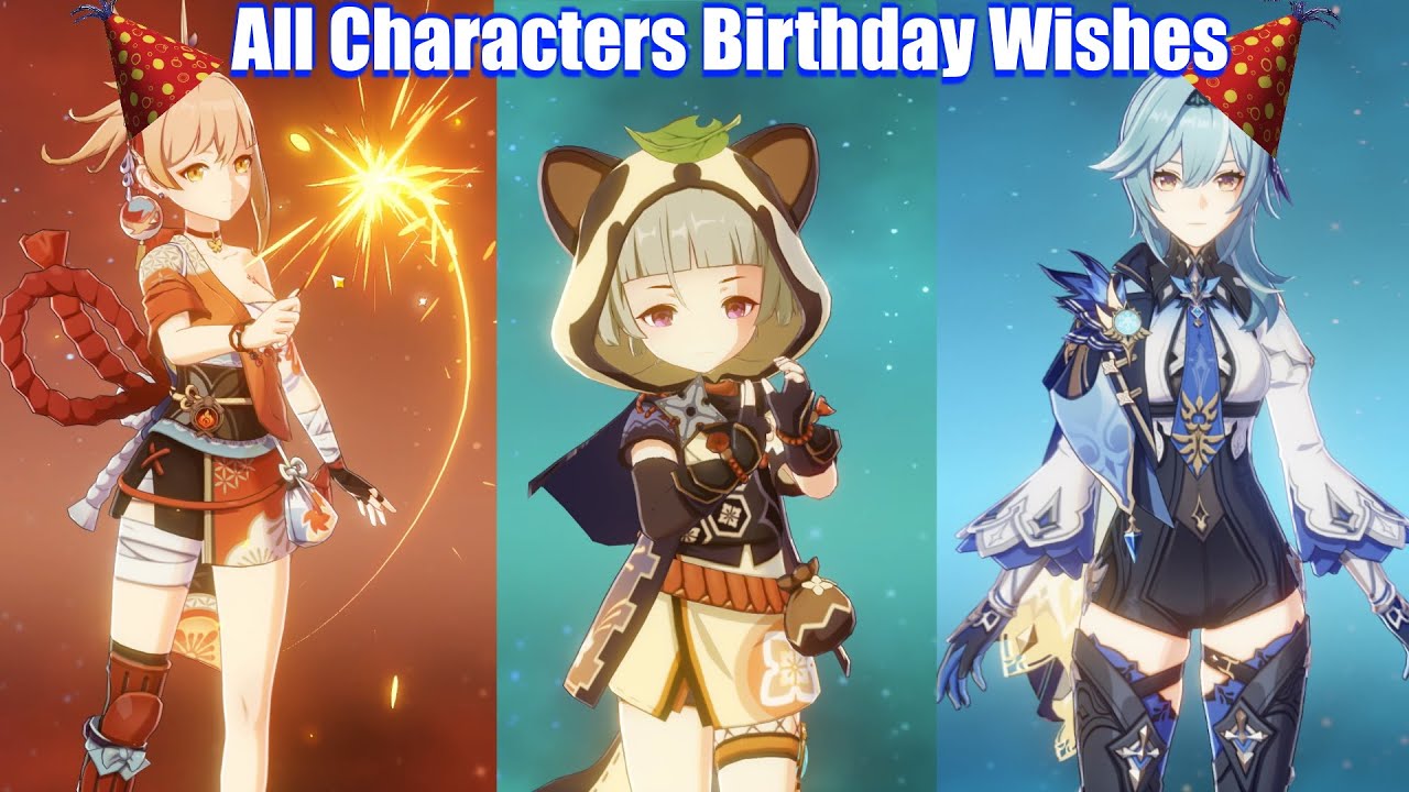Genshin Impact - All Characters Wish You Happy Birthday (Inazuma Updated Birthday Wishes)