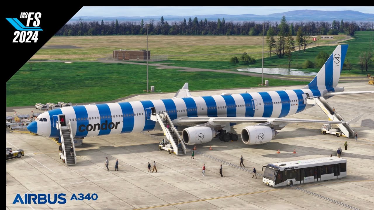 MSFS2024 | Condor Airlines Aerosoft A340-600 Pro | Belfast to Tivat | Ultra 4K Settings 
