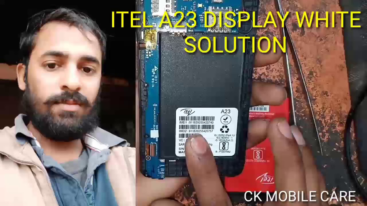 Itel a23 display white solution|| itel display white problem