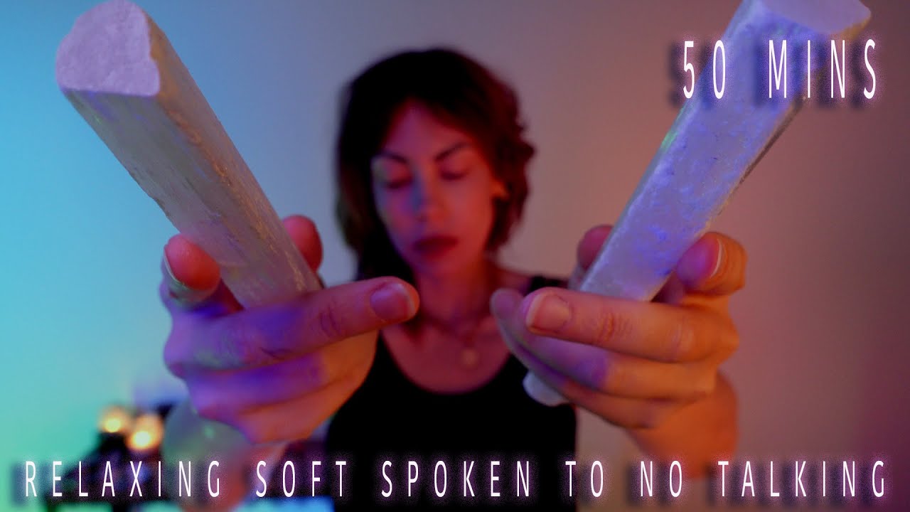Relaxing Crystals | Gridding | Tapping | Sweeping | Clinking | ASMR | Last Half No Talking