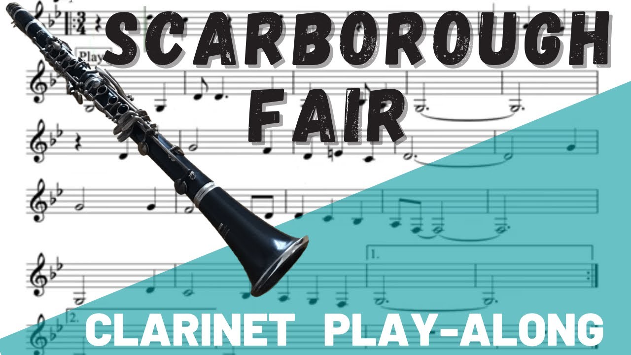 Scarborough Fair for Solo Clarinet. Play-Along/Backing Track. Free Music!
