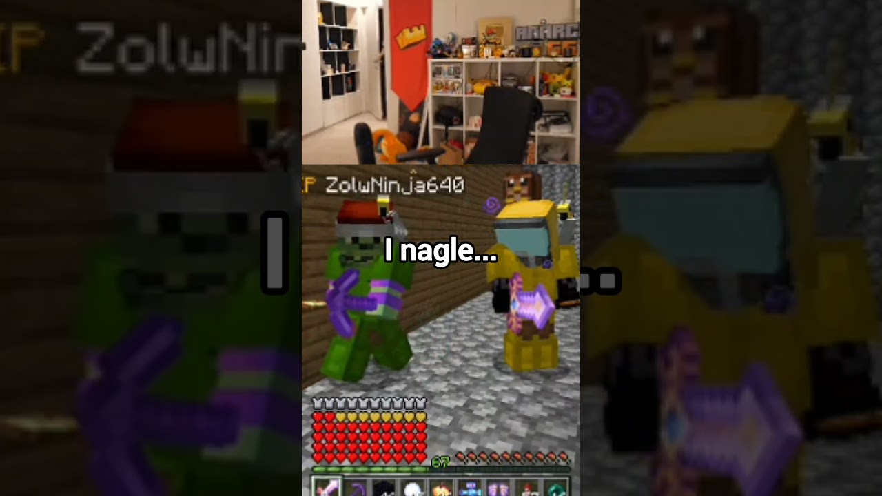 @Sagi1 PADŁ z  TOTEMEM ułaskawienia przez widz&oacute;w na anarchii.gg.. #e__s #minecraft @xKlarfi