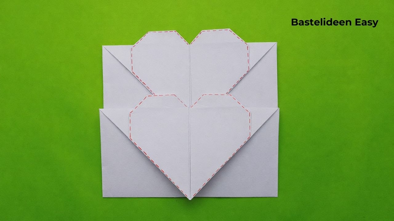 So falten Sie aus A4 Papier ein Herz für Ihre Freundin  kein Kleber