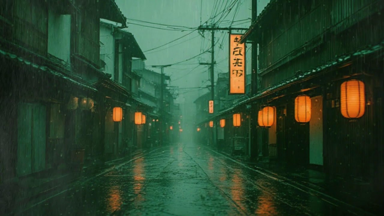 Rain Sounds on Empty Tokyo Roads | Vintage Lofi Night