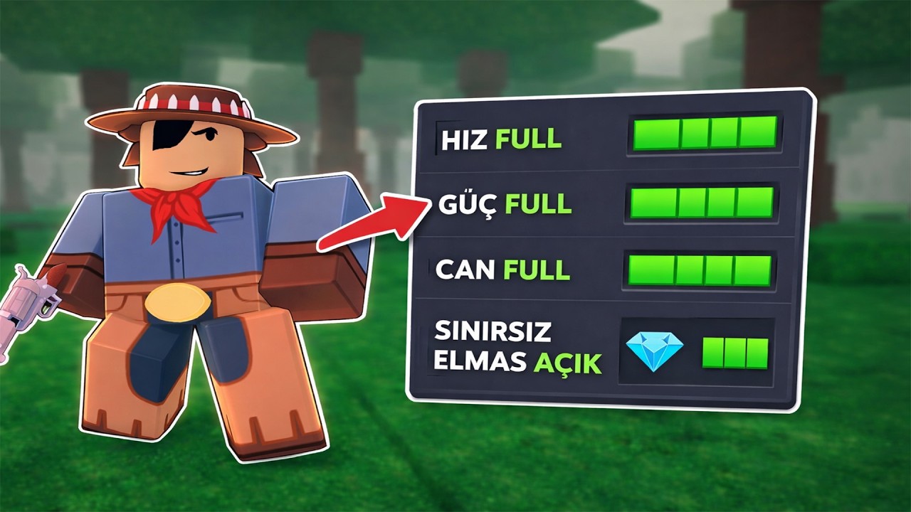 KOVBOY SINIFININ TÜM ÖZELLİKLERİNİ FULLEDİM!! 🤠🔥🔫 EFSANE GÜÇLÜ OLDU!! 😱⚡ - Roblox Ormanda 99 Gece 🌲