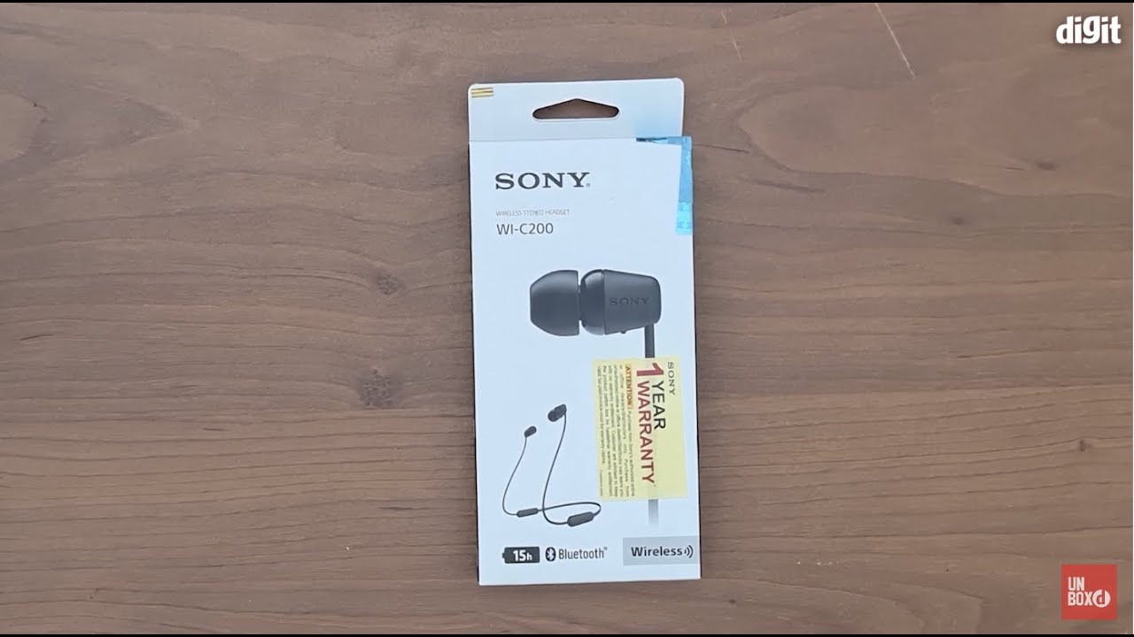 Sony WI C200 Wireless Stereo Headset Unboxing