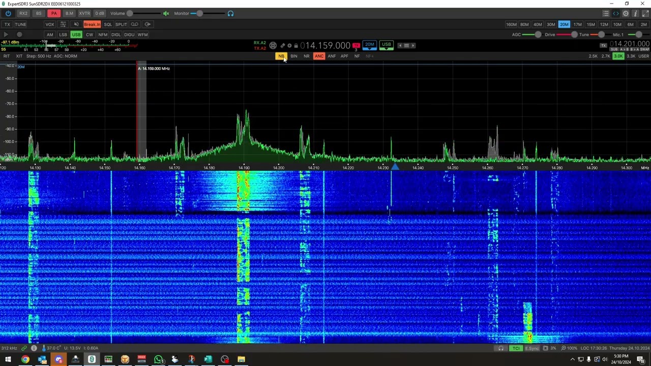 VK5IR tests the NR-1 noise blanker against the SunSDR - Preparing for the crowded contest!