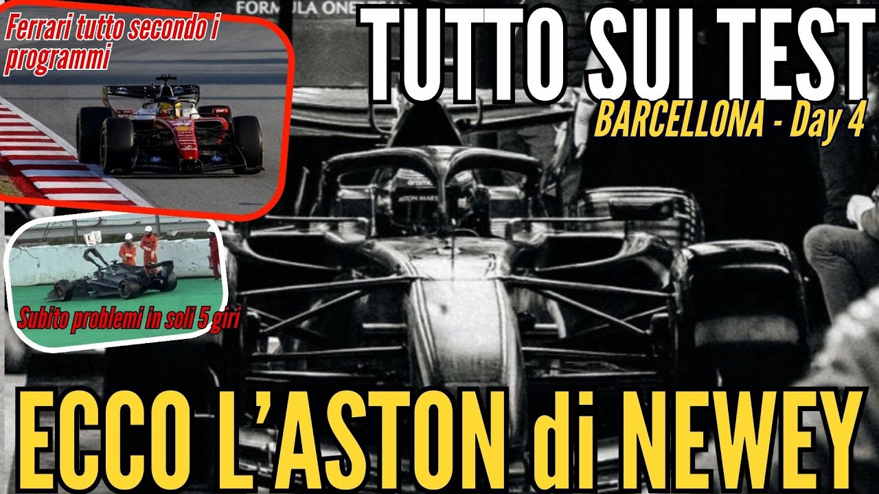 🔴LIVE F1 TEST BARCELLONA DAY 4 - ARRIVA ASTON MARTIN (Unica) - FERRARI CON LECLERC