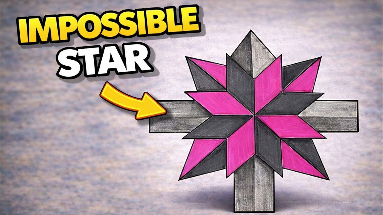 Impossible 3D Star Drawing That Will Blow Your Mind 😱 | Optical Illusion Art Tutorial