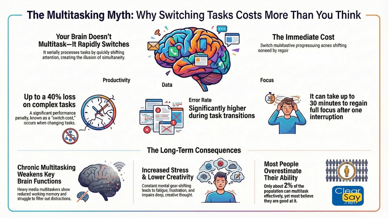 Multitasking's effects on the brain