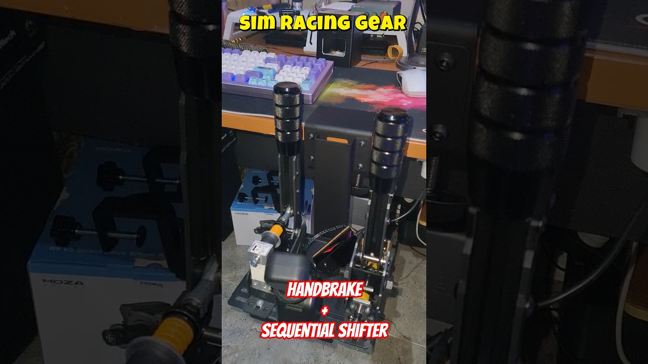 sim racing gear handbrake + sequential shifter with trigger. amazing !!