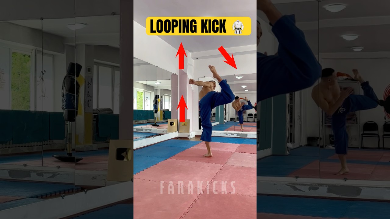 Tutorial: Looping kick🥋 #taekwondo #mma #karate #usa #fighter