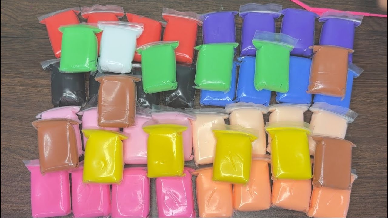 Oddly satisfying ASMR sound clay unboxing | satisfying 14 minutes super clay unboxing 