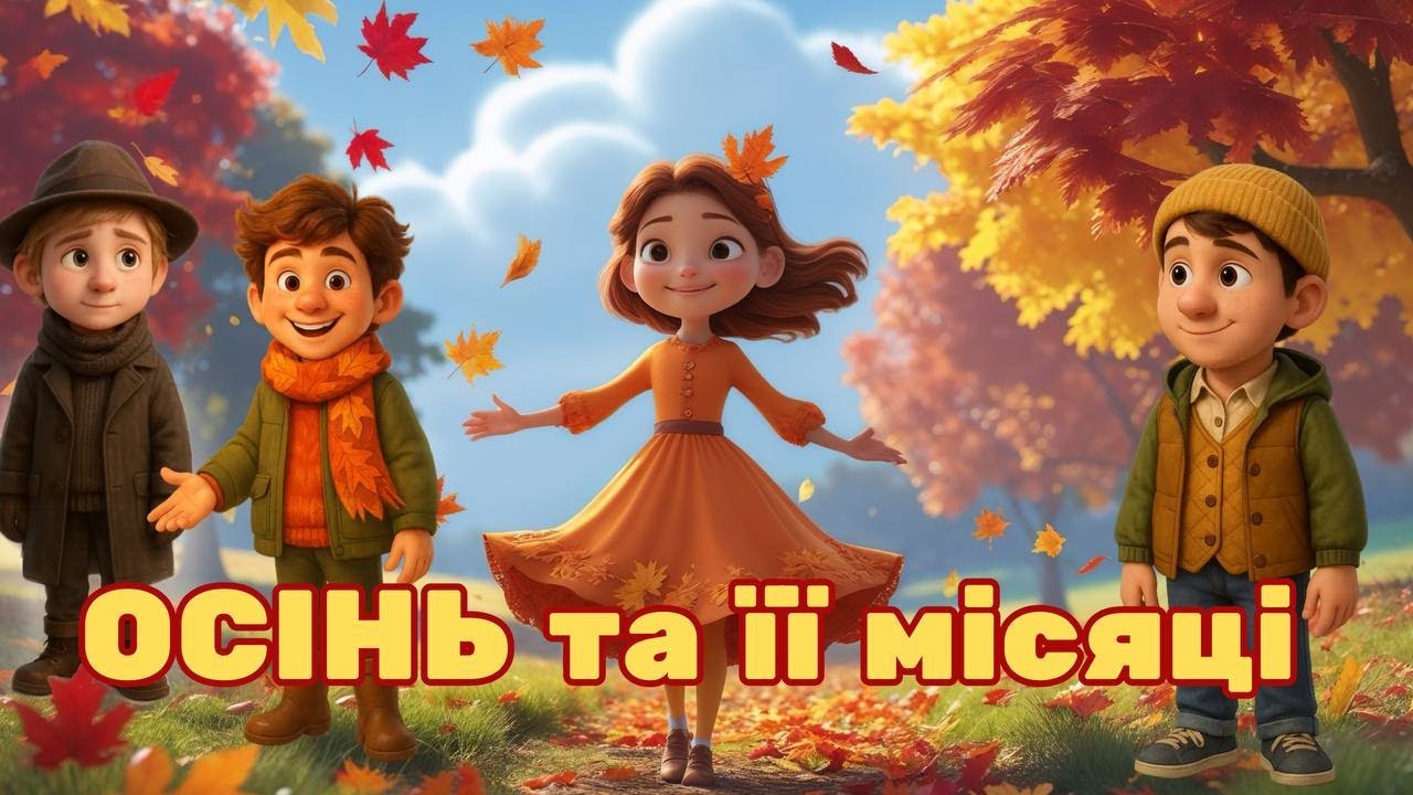 Осінь: Вересень, Жовтень, Листопад — Осінні місяці! / Навчальний мультфільм