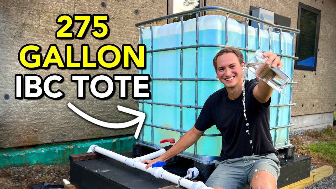 We Finally Have RUNNING WATER at the Shed Tiny House! | Off Grid IBC Tote Water System