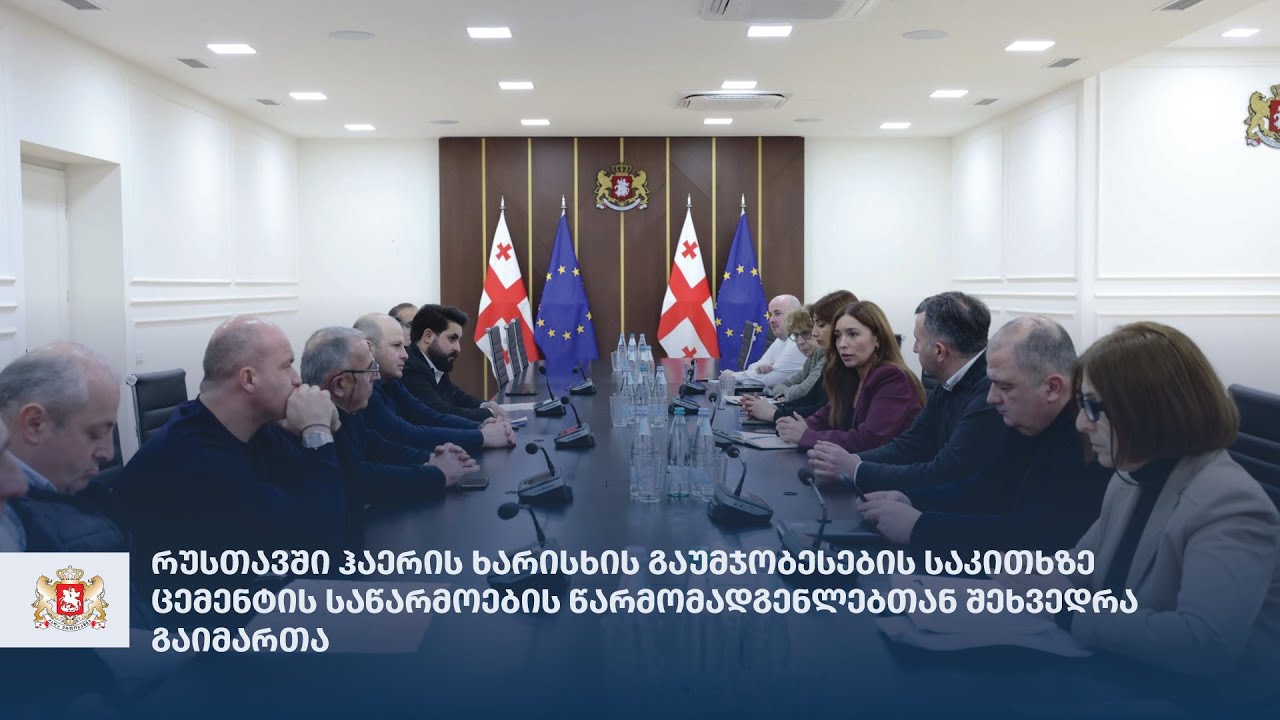 რუსთავში ჰაერის ხარისხის გაუმჯობესების საკითხზე ცემენტის მწარმოებლებთან შეხვედრა გაიმართა
