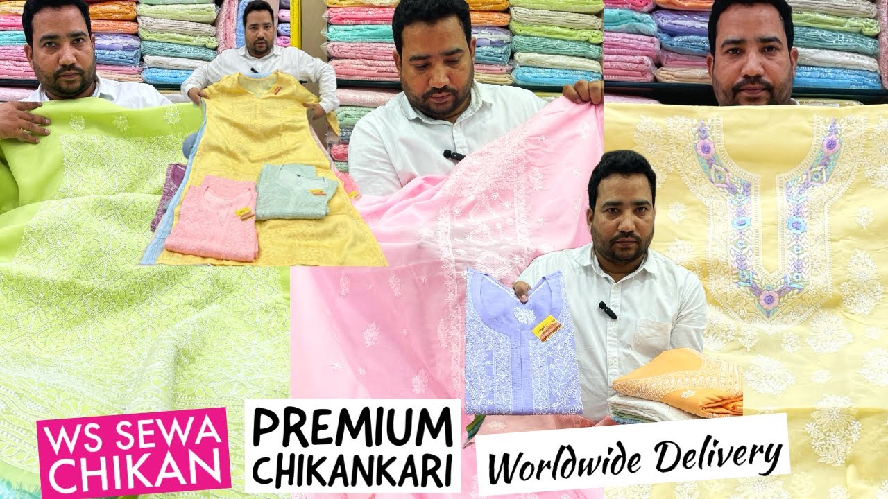 Premium Handwork Chikankari Kurti Pant Plazo Set, Pure Viscose Mukesh Work Kurti, Lehenga & Sarees.