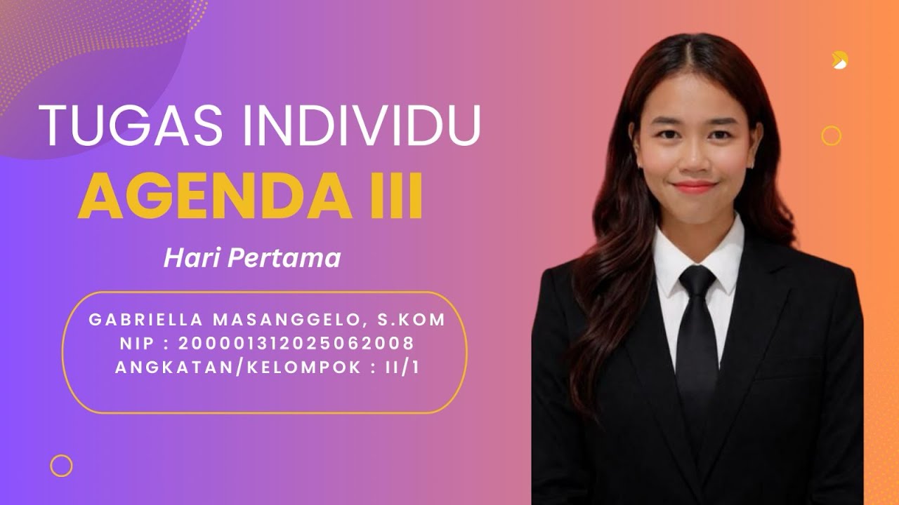 Video monolog singkat - Tugas agenda III (hari pertama)