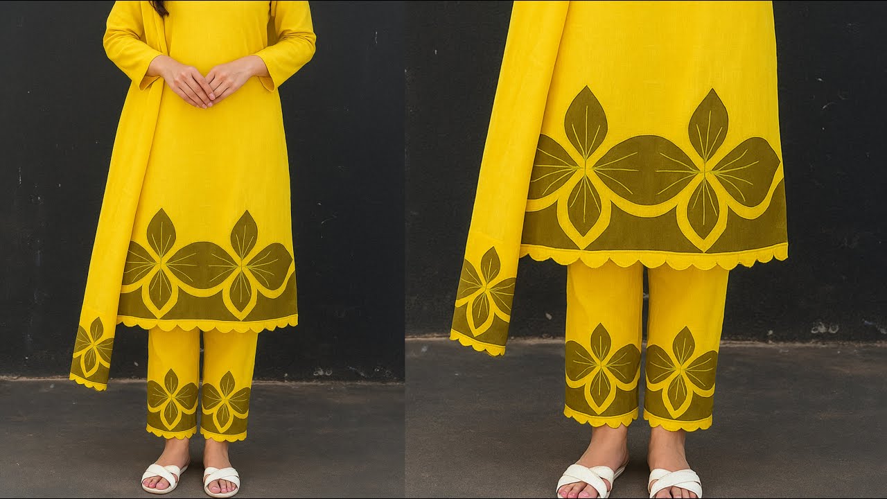 Latest Dress Design _ Cutwork Daman & Trouser Design _ Unique Dress Design For Girls
