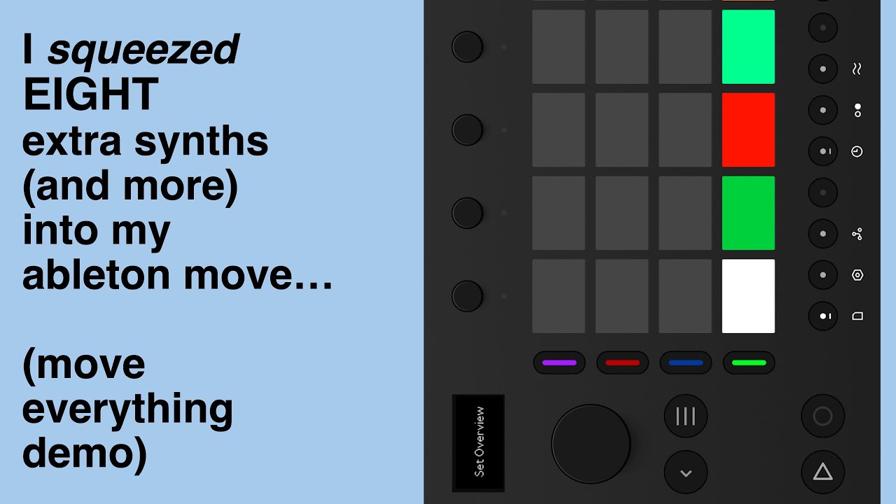 Squeeze EIGHT extra synths into your Ableton Move! ('Move Everything' synth demo).