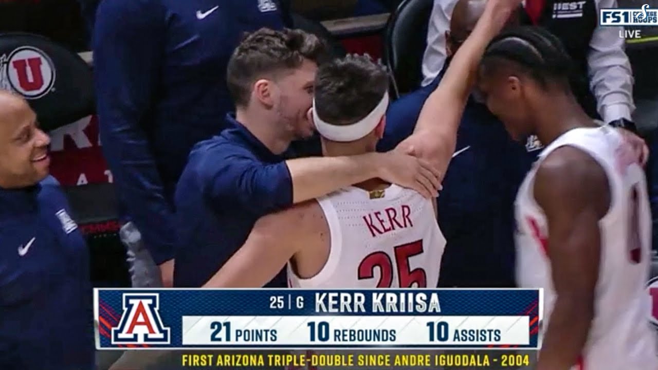 Kerr Kriisa Recorded 1st Arizona TRIPLE-DOUBLE Since Andre Iguodala!