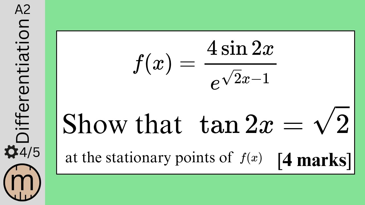 Are Your Differentiation Skills Ready For This Question? [Edexcel]