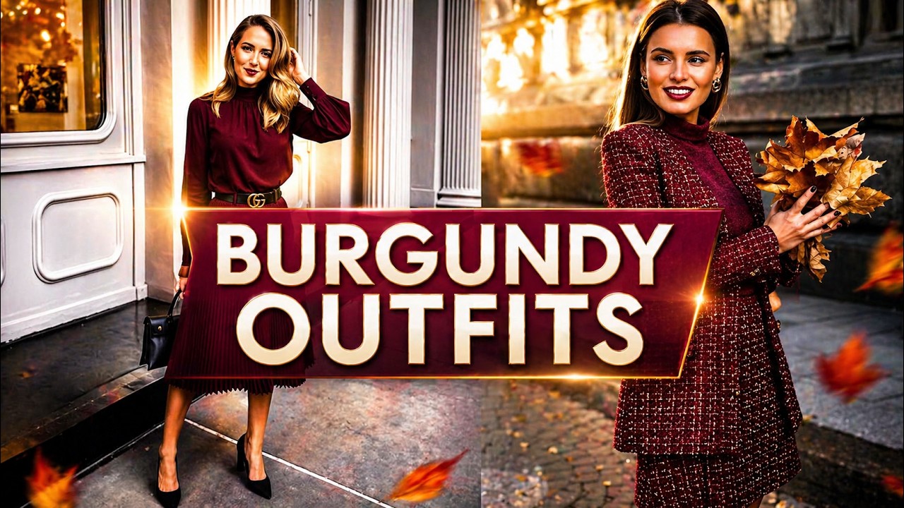 Burgundy outfits