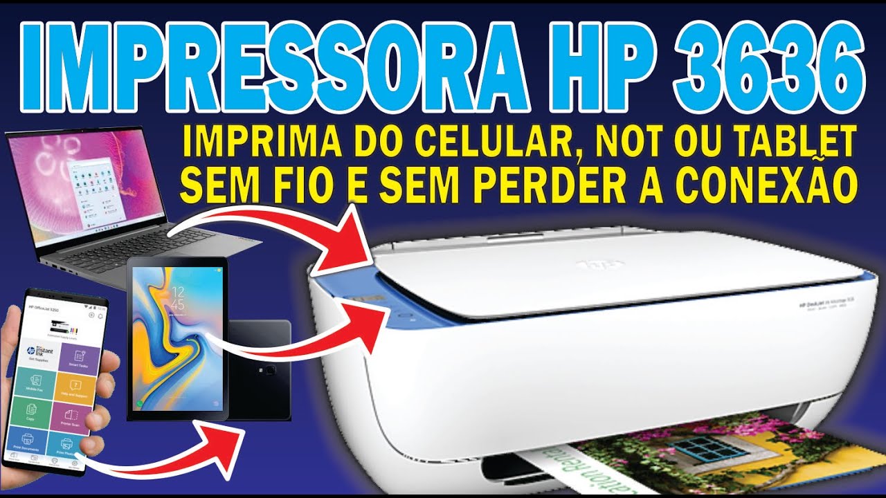HP 3636 IMPRIMA USANDO O WIFI SEM PERDER A CONEXÃO NO CELULAR, NOT OU TABLET