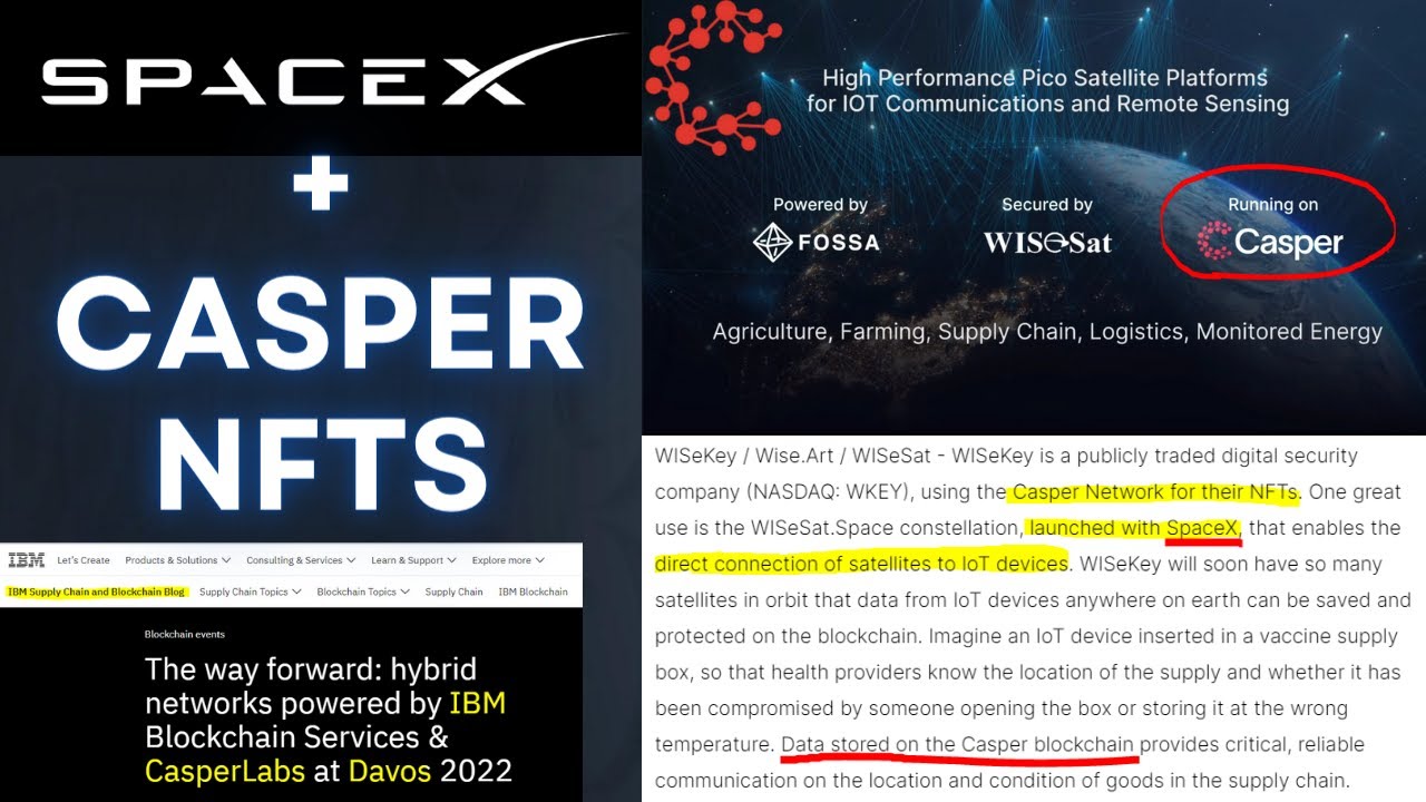 SpaceX, WiSeKey, and Casper Network CSPR NFTs Utility