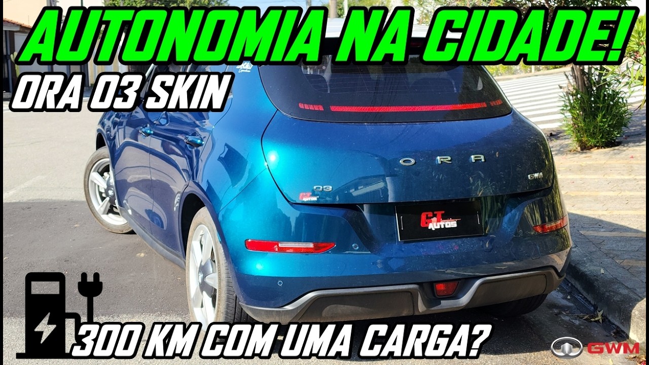 GWM Ora 03 Skin roda 300 km com 1 carga da bateria? Teste de consumo real na cidade!