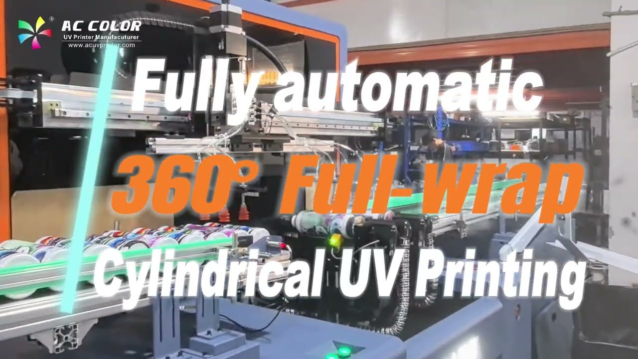 Full Auto 360° Full wrap Cylindrical UV Printing #tumblerprintuv #bottleprinter #drinkware