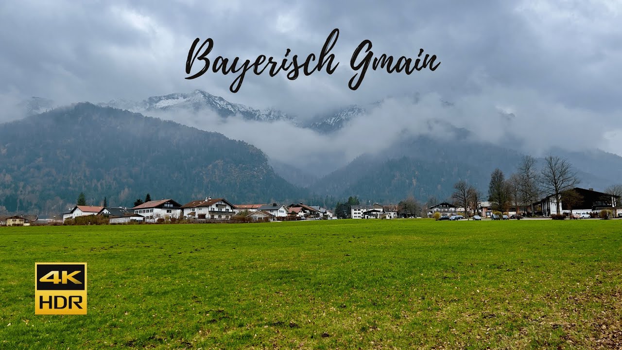 Bayerisch Gmain, Germany - A Relaxing Walk above the Reichenhall valley basin - 4K HDR