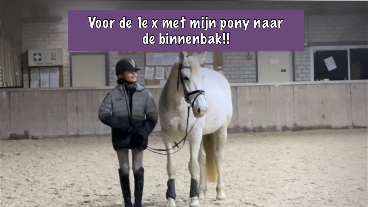 Voor het eerst met mijn pony naar een andere rijbak