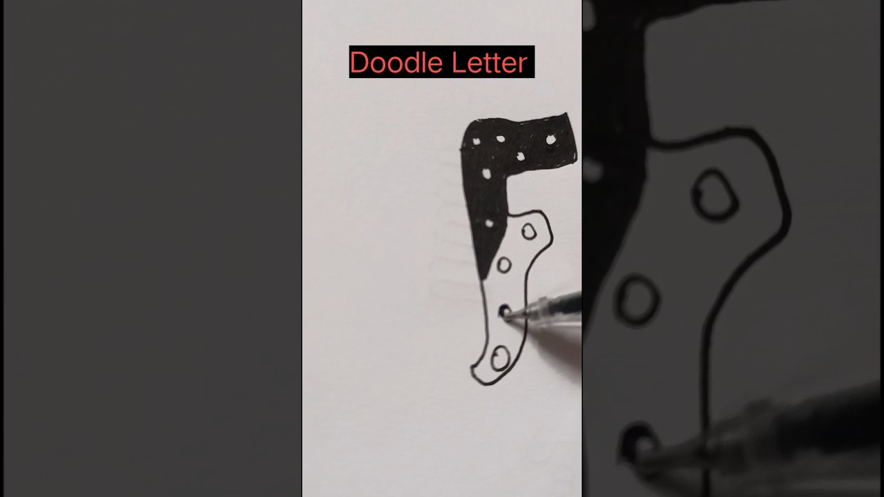 Doodle Letter F ✨ Easy Creative Alphabet Art #shorts #letterdoodle #writing