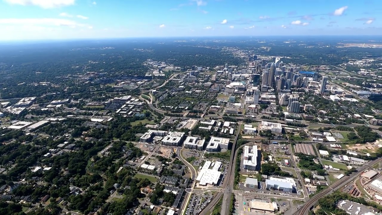 Charlotte Aerial City Tour-CLT Airport-Rock Hill-Concord