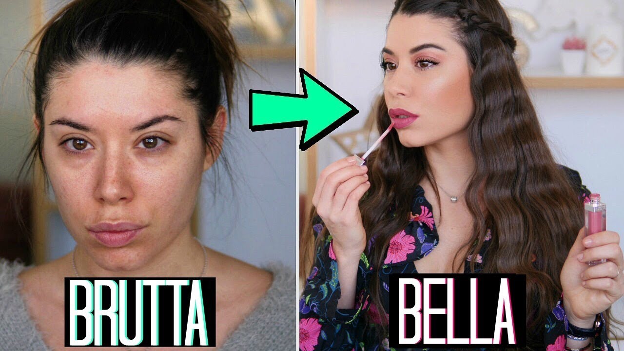 DA BRUTTA 👎😱A BELLA 👍🔥 MI PREPARO CON VOI MAKEUP + CAPELLI MOSSI + OUTFIT ! | Adriana Spink