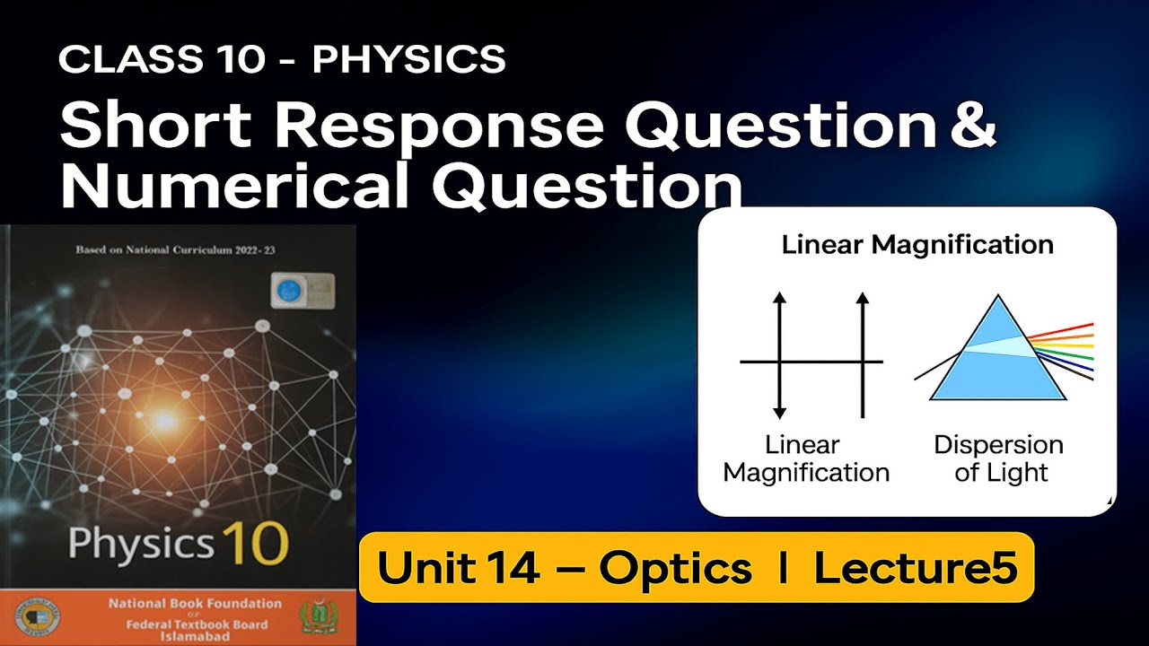 📚 Class 10 Physics | Unit 14 – Optics | Short Questions & Numericals I New Book N.B.F