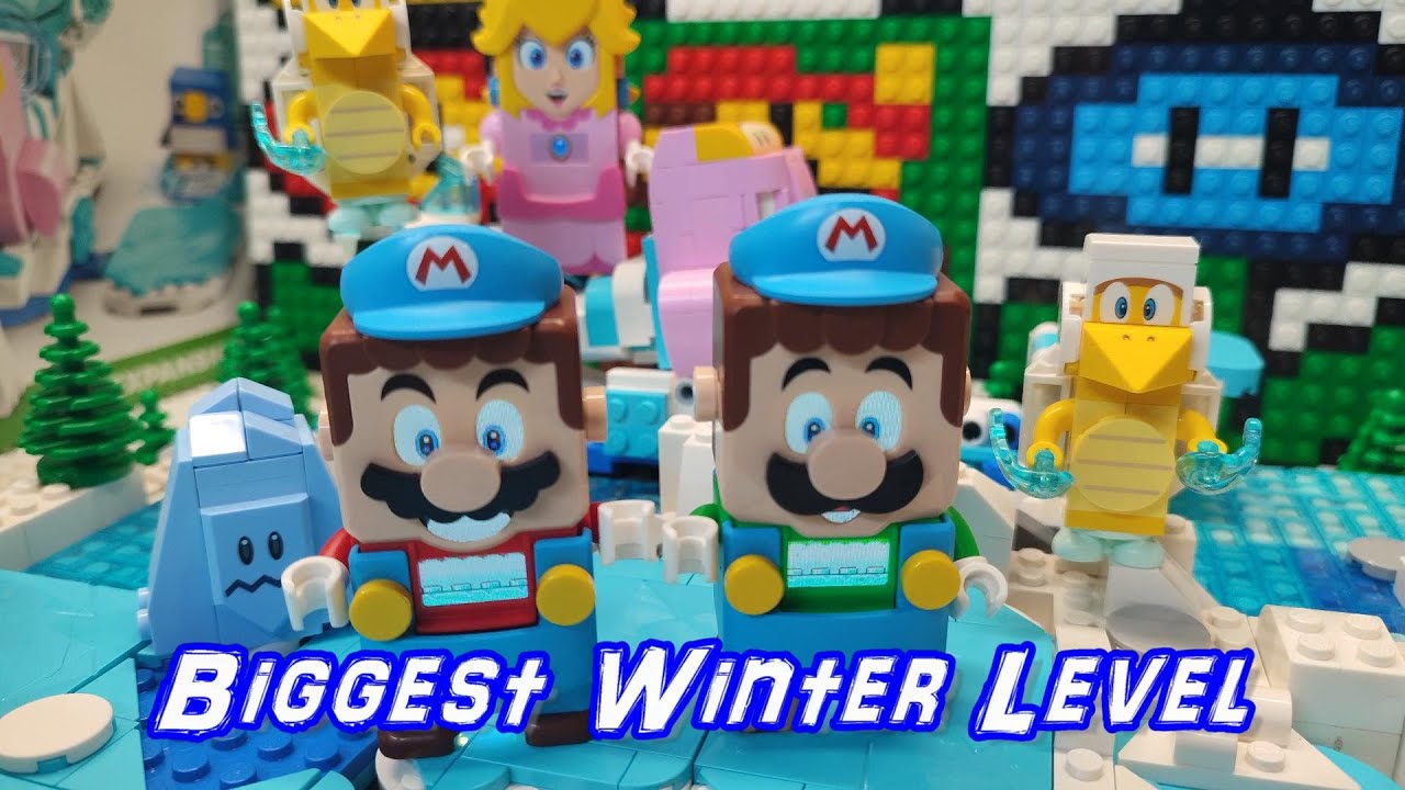 LEGO Super Mario 2023 ICE Flower Power UP Biggest Winter Level (over 3000 pieces MOC)