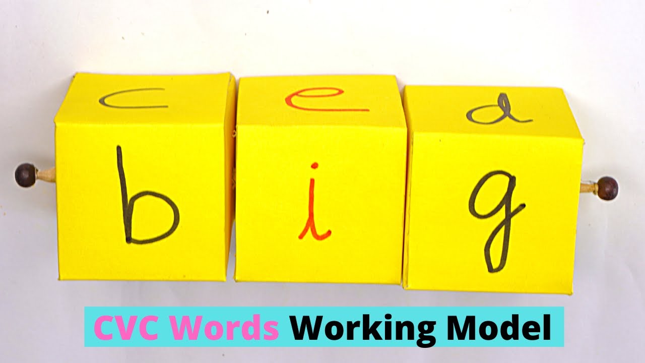 CVC Words working model | English working model project | English project | working model project