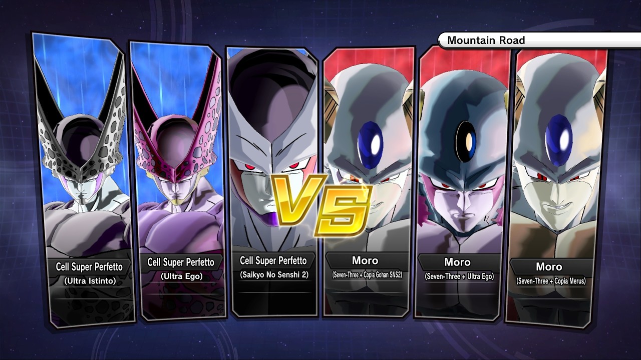 XV2 (PC): Cell SNS2/Cell UE/Cell UI vs Moro (73+Gohan SNS2)/Moro (73+UE)/Moro (73+Merus)